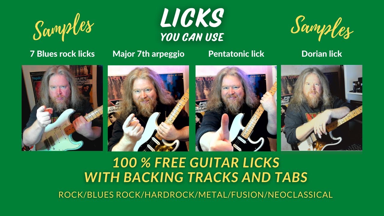 Licks you can use samples. Guitar tutorial with guitar licks YouTube