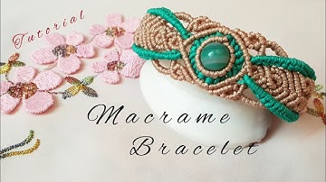 Diy  Macrame Bracelet With bead/ How To Make wide Macrame  Bracelet / Macrame Tutorial