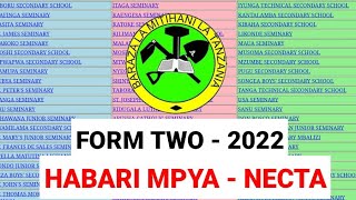 Tazama hapa Matokeo ya kidato cha PILI 2022-2023...