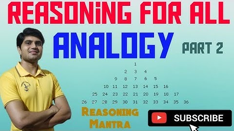 TOPIC-ANALOGY | PART 2 | NUMBER & WORDS | REASONING | BEST EXPLANATION | ADV SUBODH GAUTAM