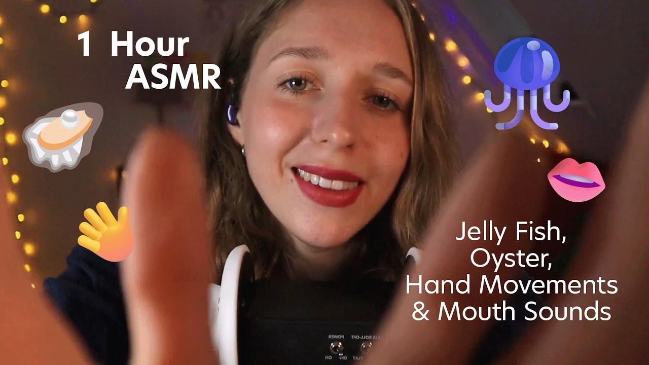 ASMR Jelly Fish, Oyster, Visuals & Mouth Sounds 1 HOUR