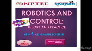 Celebrity 💥WEEK 5💥ROBOTICS AND CONTROL: THEORY AND PRACTICE ASSIGNMENT SOLUTION💥 Net Worth