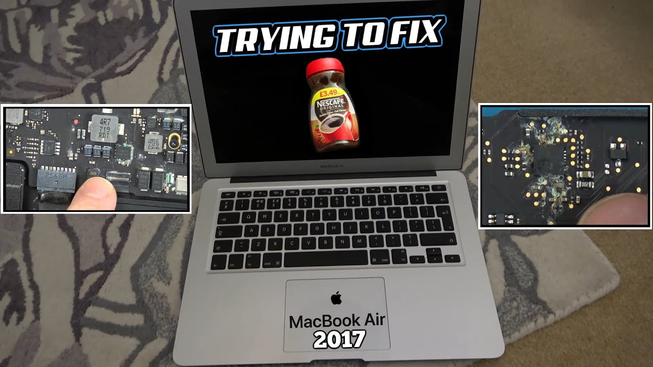 Coffee Damaged 2017 APPLE MACBOOK AIR from eBay - Trying to FIX