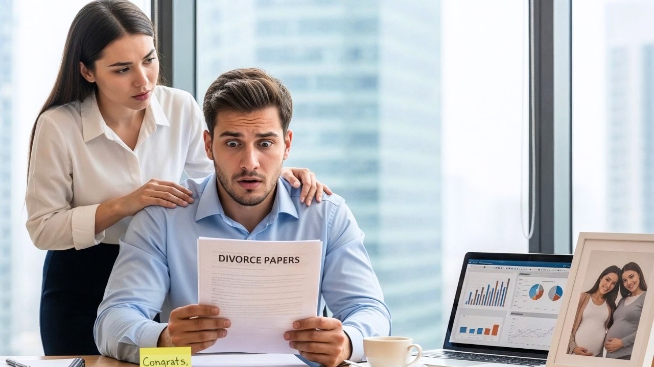 He Was Enjoying Time With His Mistress — Until Divorce Papers From His Pregnant Wife Reached His