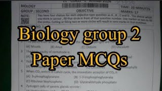 Biology 11th Class Group 2 Paper Dg khan Board 2024 | McQ 1st Year Paper biology