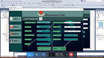 Pharmacy Management System Medicine Stock Handling Insert function-C#