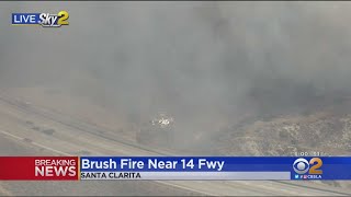 Brush Fire Burns In Santa Clarita With Potential For 1,000 Acres