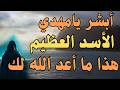 أبشر يامهدي الأسد العظيم هذا ما أعد الله لك لمذا يظهر هذا على وجه المهدي 