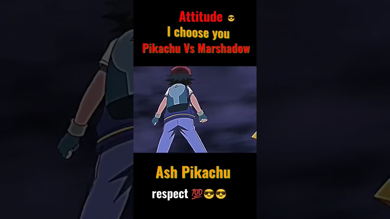 Pikachu Vs Marshadow |Ash Pikachu Attitude 