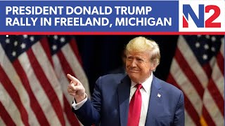 LIVE: President Donald Trump campaign rally in Freeland, Michigan | NEWSMAX2 screenshot 5