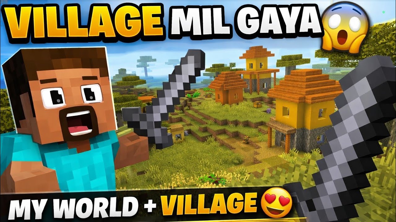 Found a Village in My Minecraft World 😱 | First Time Village Found ...