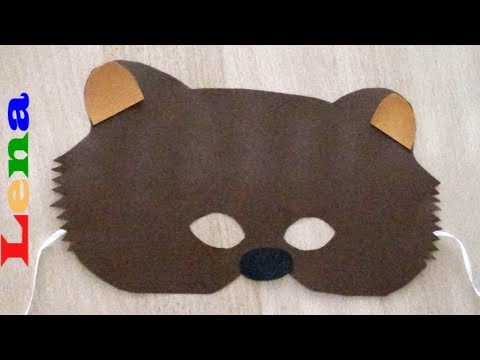 Как сделать маску из бумаги своими руками медведя