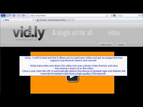 Using Youtube and Vid.ly as video sources for the HTML5 Video Player