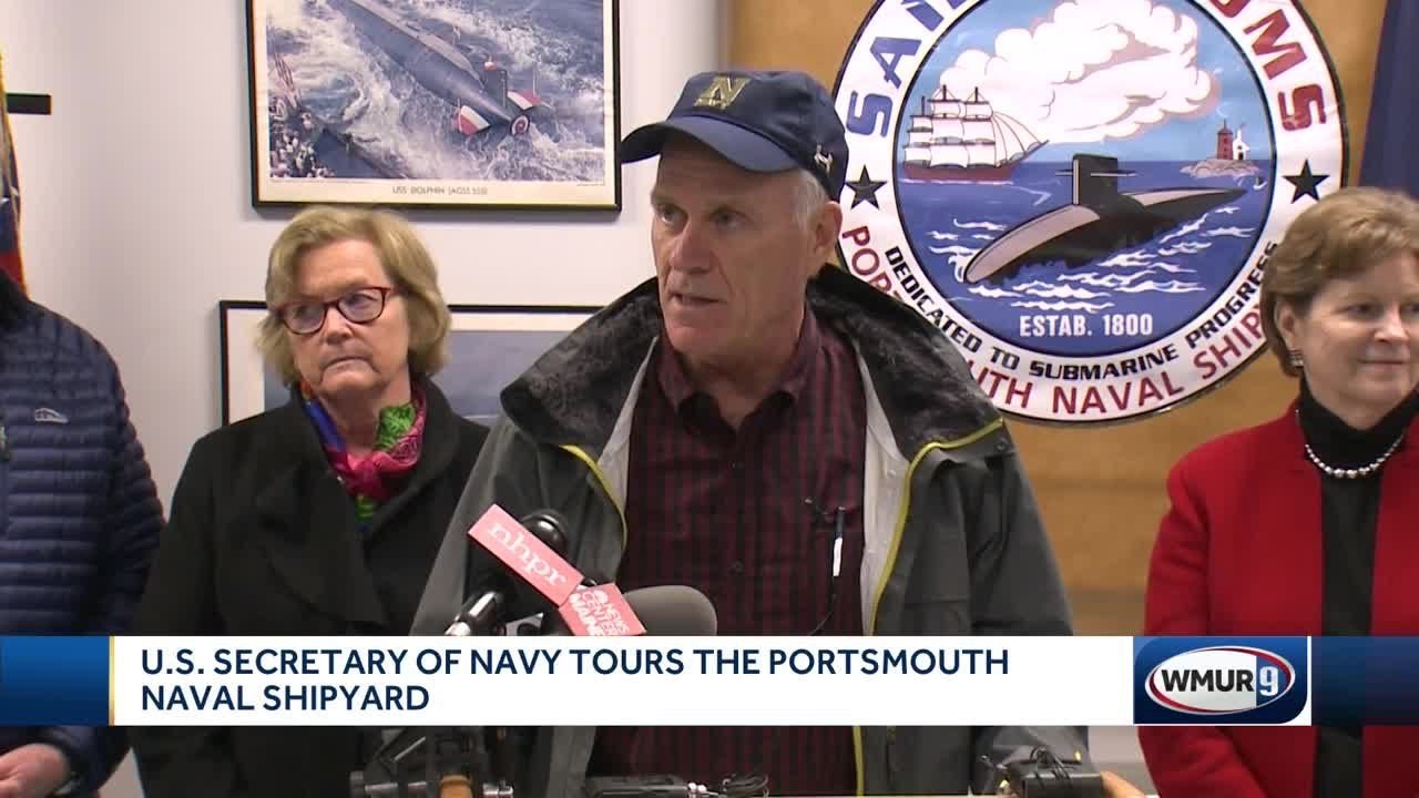Navy secretary tours Portsmouth Naval Shipyard