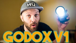 Godox V1 Round Speedlight Flash  Flashpoint Zoom Li on X