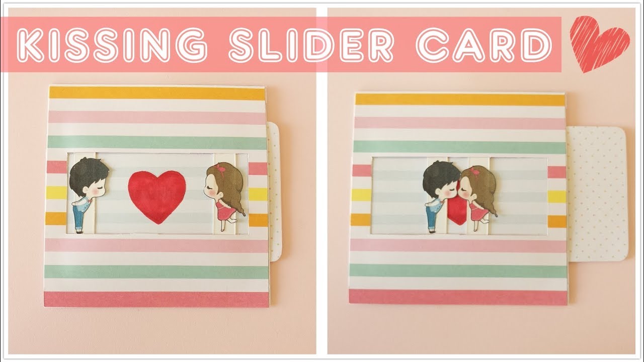 Heart Slider Card Tutorial Love Slider Card Tutorial Card Making Idea Youtube Card Tutorial Slider Cards Photo Cards Diy