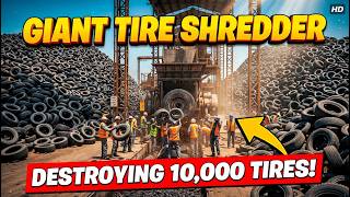 “How Millions of Old Tires Are Turned Into Rubberized Asphalt | Inside a Recycling Factory”
