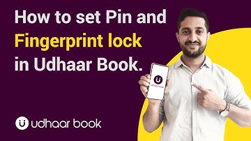 How to set pin and fingerprint in udhaar book | #secure