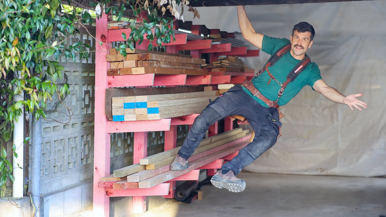 A Very Simple Timber Storage Rack - YouTube
