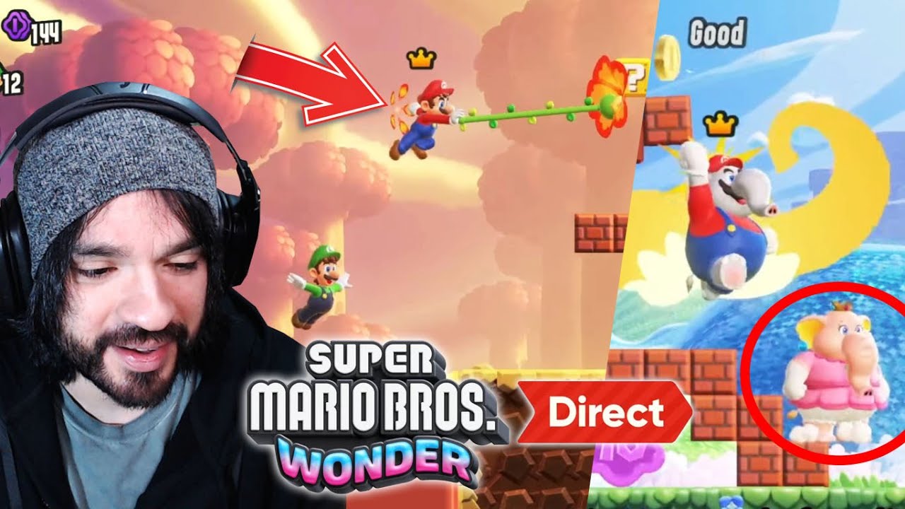Reaccionando a TODO lo NUEVO de SUPER MARIO WONDER!!! - Nintendo Direct - Zetassj