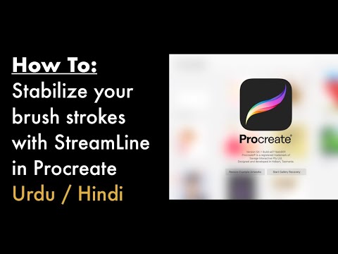 How to stabilize your brush strokes with StreamLine in Procreate | Urdu | Hindi | digitalmolica