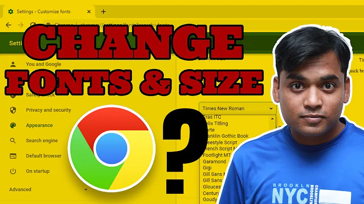 How to change default fonts and size in Google Chrome??? – FONTS SETTINGS