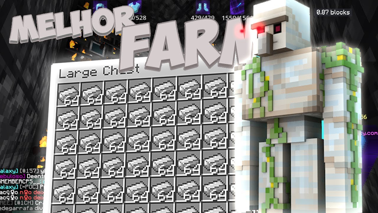 🔥Minecraft MELHOR FARM DE IRON GOLEM DO SERVIDOR! FACTIONS MISTICO
