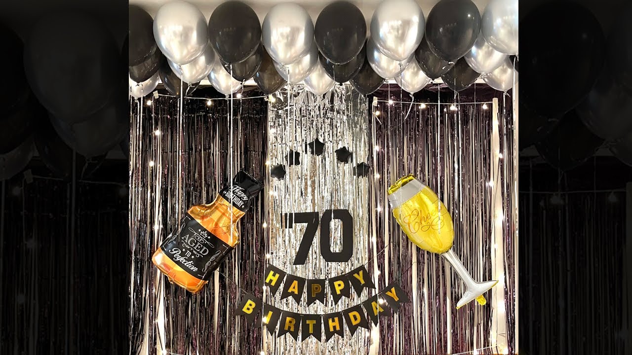 Balloon Decoration For 70th Birthday