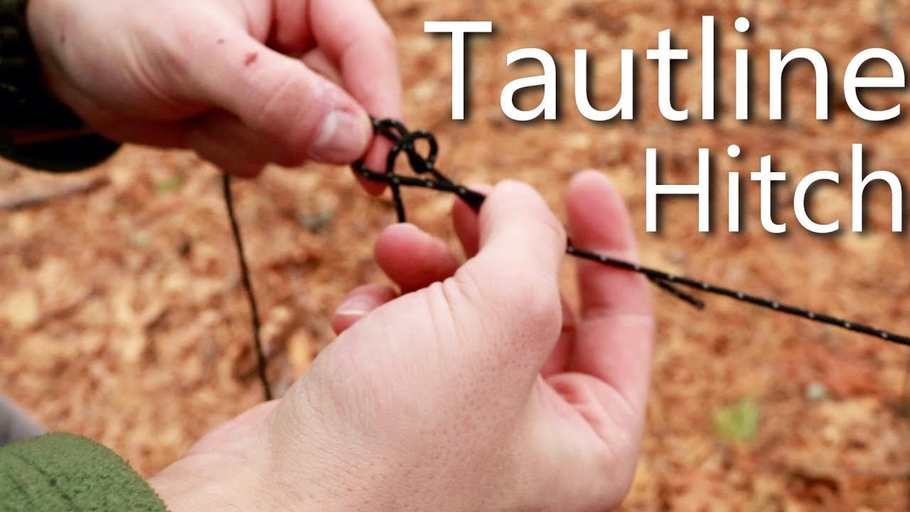 How To TIE a TAUTLINE HITCH FOR HAMMOCK RAIN FLY YouTube