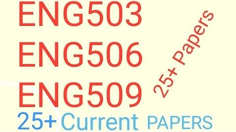ENG503, ENG506, ENG509 || MidTerm SPRING 2022 || #vu #midterms #eng503 #eng506 eng509 #preparation