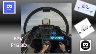 VR180 Watch Over the Shoulder F 16 Demonstration Flight at the Myrtle 3D #3d #vr180 #immersive #sbs