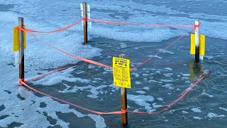 High tide at Jacksonville Beach leaves sea turtle nest underwater