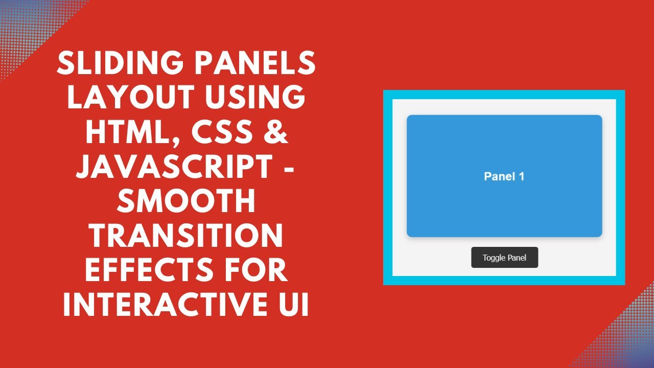 Sliding Panels Layout with HTML, CSS & JavaScript | Interactive UI ...