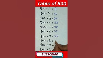 table of 800 || tips & trick || #table #tricks #800 #shorts #tables #short #mathskills