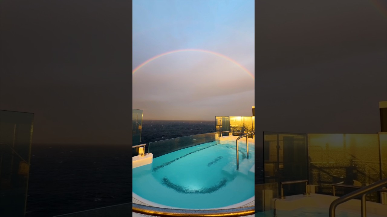 Double Rainbow Off the Tasmanian Coast on an Australian Cruise​