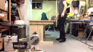 DIY sit/stand desk, with counterweight. Here