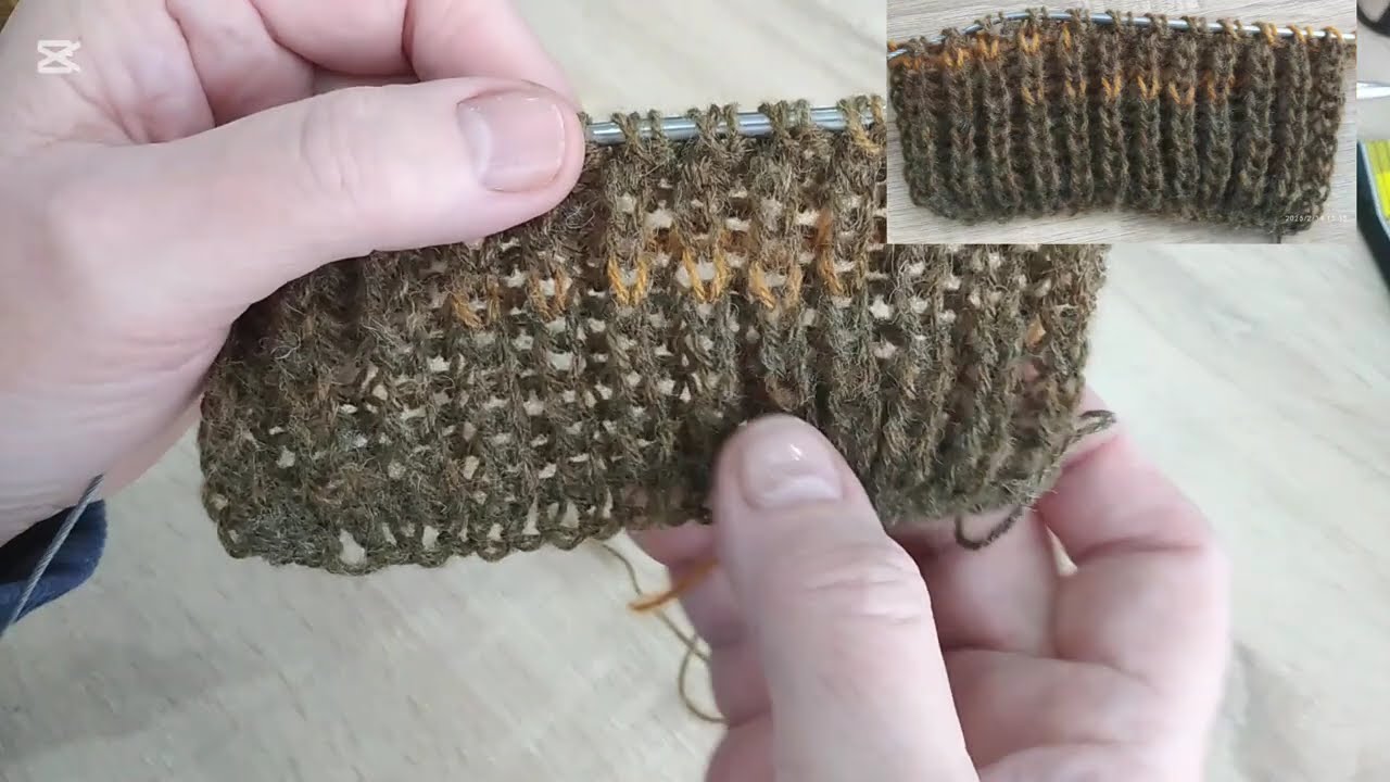 28. Вязание образца простого узора. Английская резинка. 