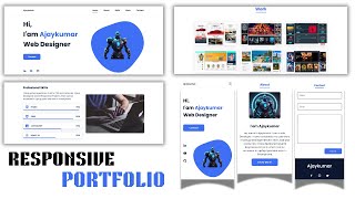 How to Build a Responsive Modern Portfolio Website Using HTML CSS JavaScript | Full Tutorial 2025