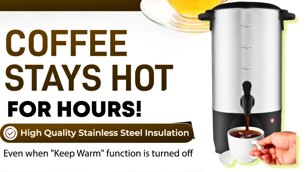 Zulay Commercial Coffee Maker Stainless Steel | Stainless Steel Coffee Urn