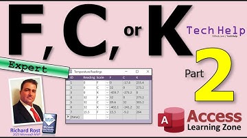 Enter Temperature Readings in Any Scale and Convert (F, C, or K) in Microsoft Access, Part 2