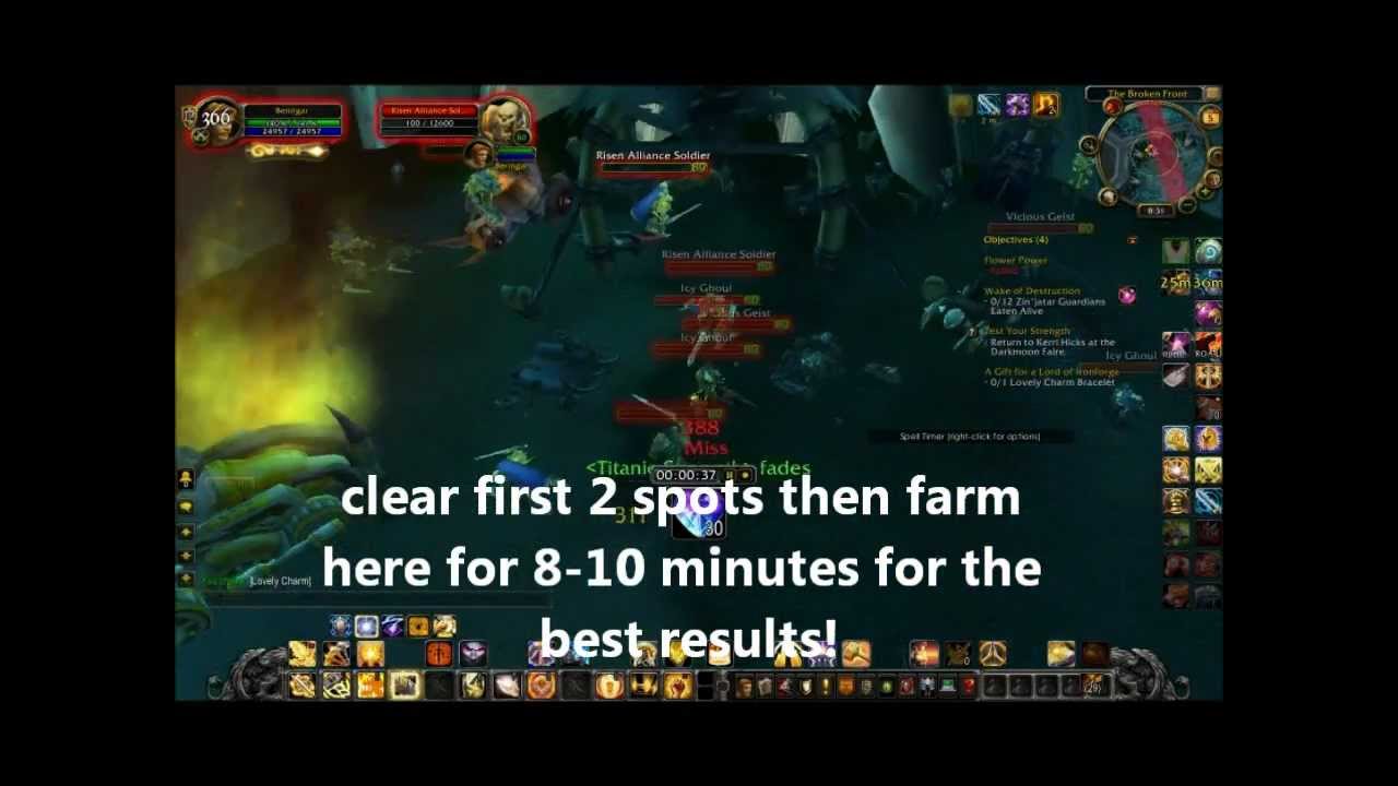 WoW farming lovely charms 4.3.2