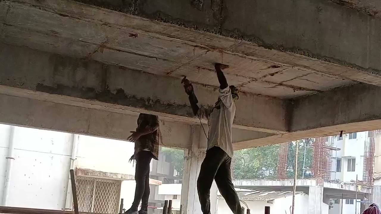 ceiling hacking for plastering work