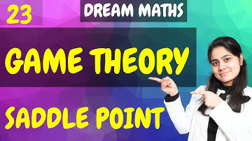 Introduction to Game Theory|Saddle point|Operation Research|Dream Maths