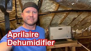 How to connect an Aprilaire whole house dehumidifier to a HVAC blower fan in spray foamed house.