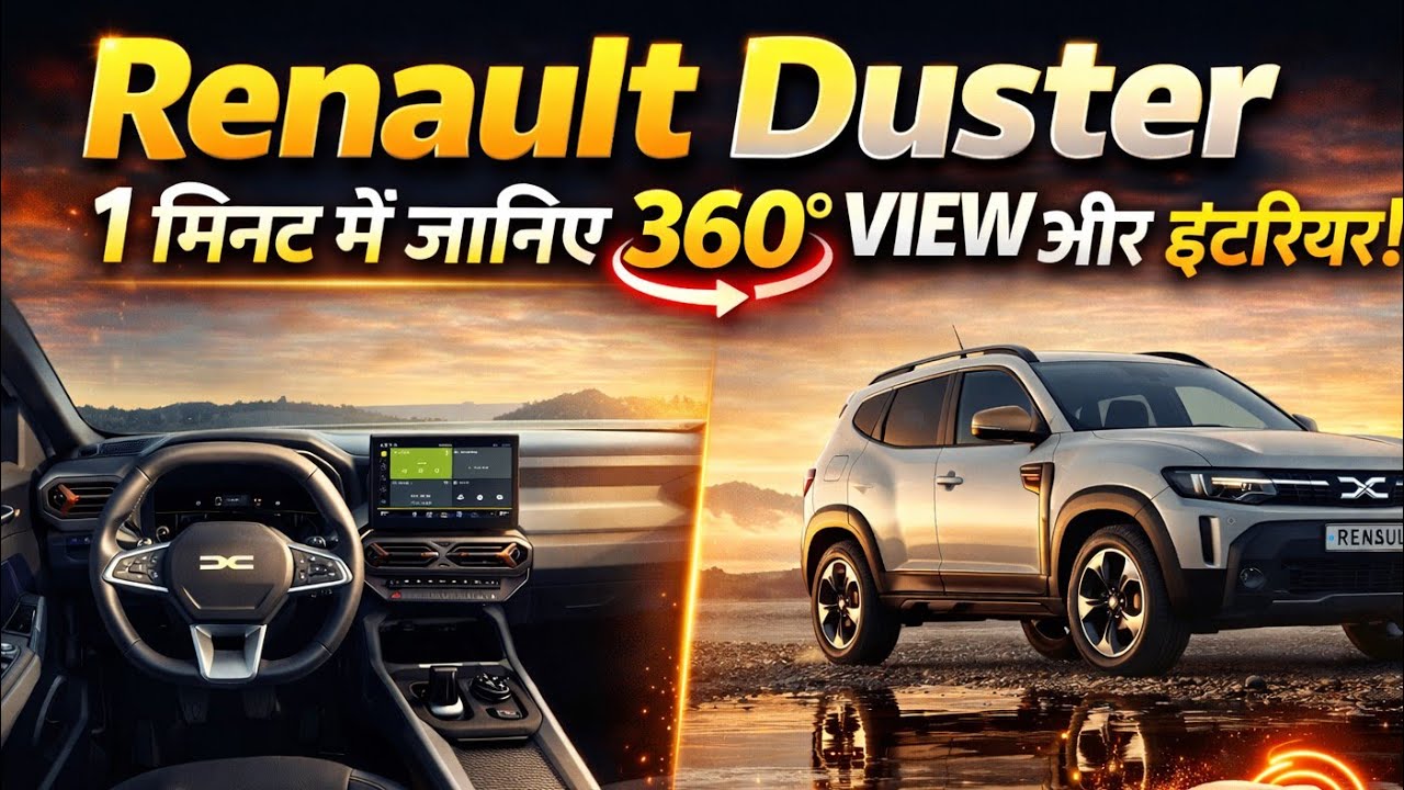 Renault Duster का दमदार Interior 🔥 | 360° View in 1 Minute | SUV Lovers जरूर देखें!#duster#renault 