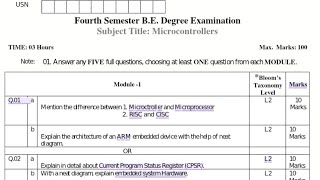 MC MODULE 1 SUPER IMPORTANT BCS402 MICROCONTROLLER MODEL PASS VTU 4th SEM CSE #vtu #engineering