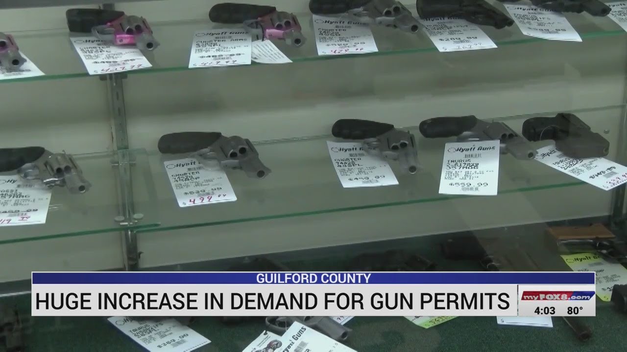 Huge increase in demand for gun permits in Guilford County YouTube