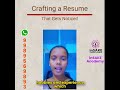 Crafting a Resume That Gets Noticed #ResumeThatGetsNoticed #FinanceCareer