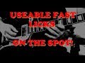 How to come up with fast licks - USEABLE ANTIME for improvising