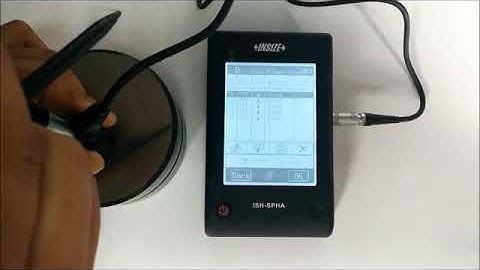 Insize ISH SPHA Series Test Equipment Advanced Operation